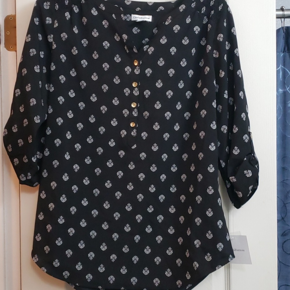 NWT Croft and Barrow 3/4 shirt medium